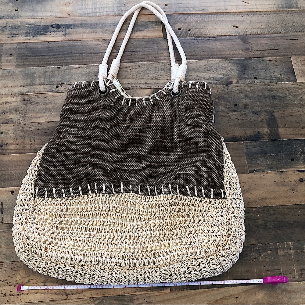 Sun N’ Sand Woven Neutral Bag